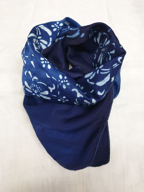 2021北京妇儿博览会冬奥元素的蓝染非遗体验区精彩不断