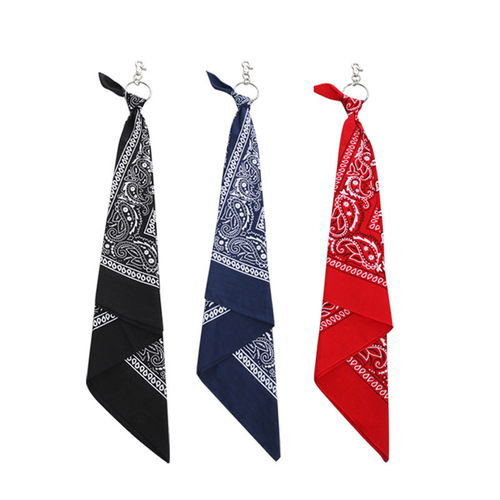 腰果花小方巾男嘻哈hiphop潮牌街头ins腰巾裤链裤巾bandana头巾