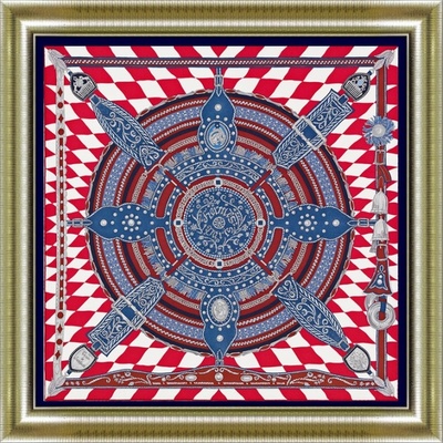 《爱马仕》方巾系列装饰画-奢华、尊贵、经.