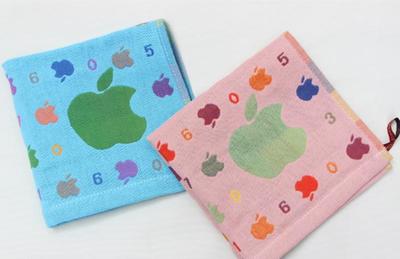 外贸三层纱布 方巾 毛巾被 乔布斯的苹果 两色 批发